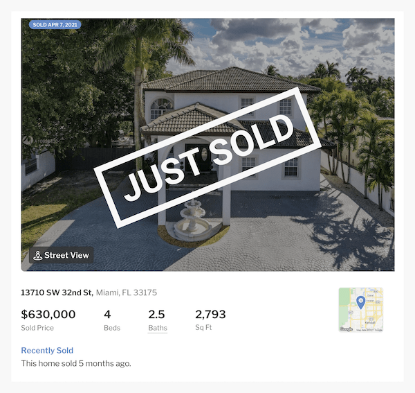 image of house sold