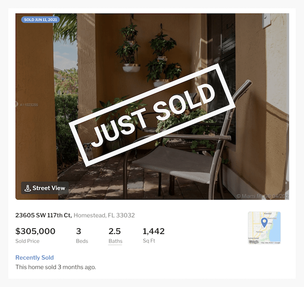 image of house sold