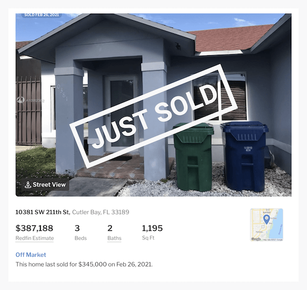 image of house sold