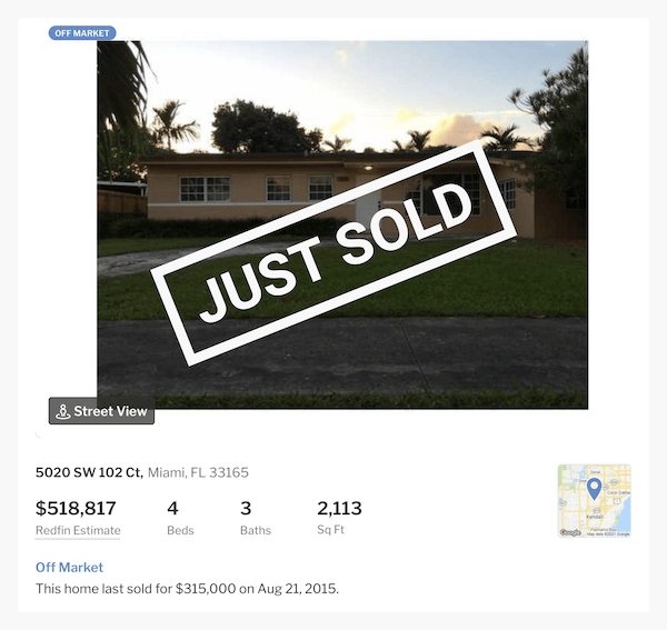 image of house sold